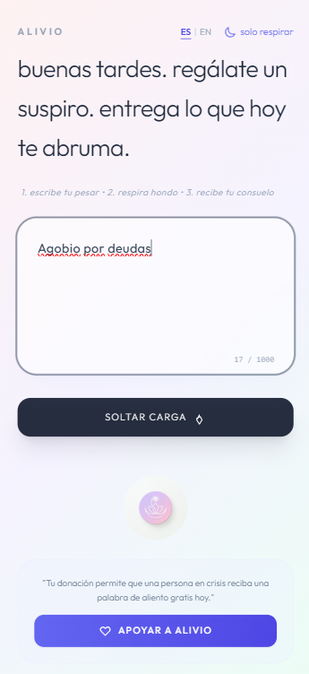 Captura de pantalla de Alivio